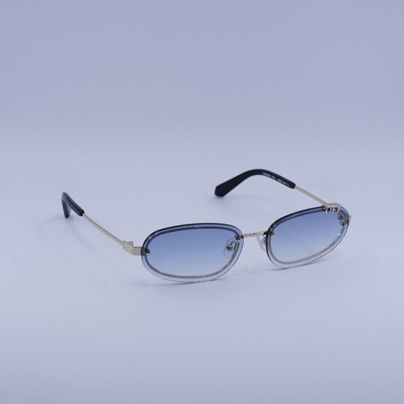 Off-White Accessories - Off-White OERI13M MIAMI 7642 Sunglasses Gold Oval Frame, Blue Lenses